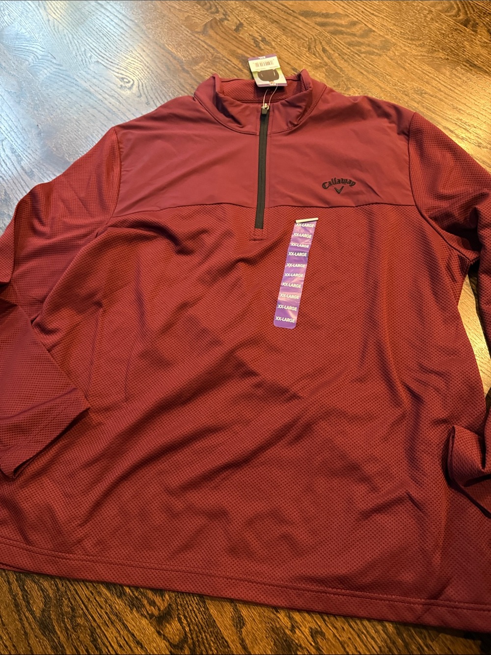 Callaway Men's Burgundy 1/4-Zip Performance Pullover plus xxl